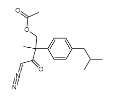 4-diazo-2-(4-isobutylphenyl)-2-methyl-3-oxobutyl acetate Structure