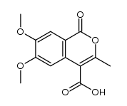 6,7-dimethoxy-3-methyl-1-oxo-1H-isochromene-4-carboxylic acid结构式
