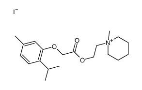 2-(1-methyl-3,4,5,6-tetrahydro-2H-pyridin-1-yl)ethyl 2-(5-methyl-2-pro pan-2-yl-phenoxy)acetate iodide structure