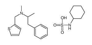 cyclohexylsulfamic acid,N-methyl-1-phenyl-N-(thiophen-2-ylmethyl)propan-2-amine Structure