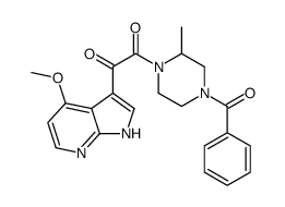 1-(4-benzoyl-2-methylpiperazin-1-yl)-2-(4-methoxy-1H-pyrrolo[2,3-b]pyridin-3-yl)ethane-1,2-dione结构式