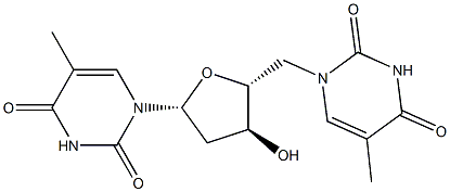 5'-Deoxy-5'-[3,4-dihydro-5-methyl-2,4-dioxopyrimidin-1(2H)-yl]thymidine Structure