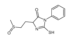 5-(2-methylsulfinylethyl)-3-phenyl-2-sulfanylideneimidazolidin-4-one结构式