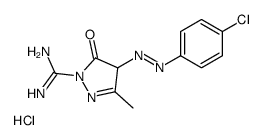 4-[(4-chlorophenyl)diazenyl]-3-methyl-5-oxo-4H-pyrazole-1-carboximidamide,hydrochloride Structure