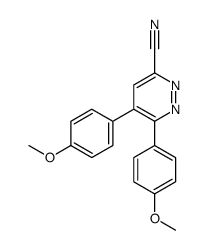 5,6-bis(4-methoxyphenyl)pyridazine-3-carbonitrile结构式