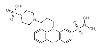 N,N-DIMETHYL-10-(3-(4-(METHYLSULFONYL)-1-PIPERAZINYL)PROPYL) PHENOTHIAZINE-2-SULFONAMIDE结构式