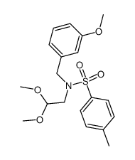 N-(3-methoxybenzyl)-N-tosylaminoacetaldehyde dimethyl acetal结构式