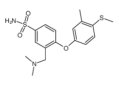 3-[(dimethylamino)methyl]-4-[3-methyl-4-(methylsulfanyl)phenoxy]-benzenesulfonamide结构式