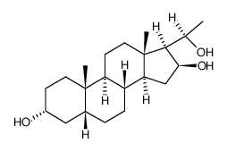 (20R)-5β-pregnanetriol-(3α.16β.20)结构式