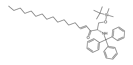 (2S,4E)-2-[N-(trityl)amino]-1-O-tert-butyldimethylsilyl-3-oxo-4-octadecene结构式