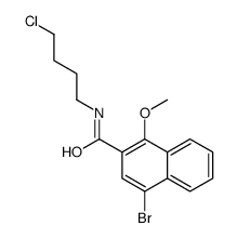 4-bromo-N-(4-chlorobutyl)-1-methoxynaphthalene-2-carboxamide结构式