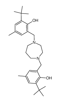 1,4-bis(3-tert-butyl-5-methyl-2-hydroxybenzyl)-1,4-diazacycloheptane Structure