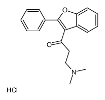 3-(dimethylamino)-1-(2-phenyl-1-benzofuran-3-yl)propan-1-one,hydrochloride结构式