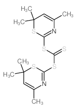 bis[(4,6,6-trimethyl-1,3-thiazin-2-yl)sulfanyl]methanethione structure