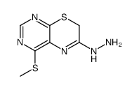 (4-methylsulfanyl-7H-pyrimido[4,5-b][1,4]thiazin-6-yl)hydrazine结构式