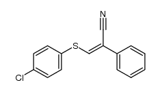 Z-3-[(4-chlorophenyl)sulfanyl]-2-phenyl-2-propenenitrile结构式