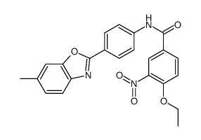 4-ethoxy-N-[4-(6-methyl-1,3-benzoxazol-2-yl)phenyl]-3-nitrobenzamide结构式