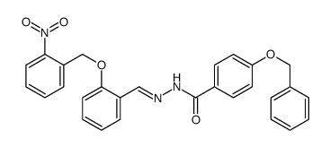 N-[[2-[(2-nitrophenyl)methoxy]phenyl]methylideneamino]-4-phenylmethoxybenzamide结构式
