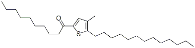 1-Decanone, 1-(4-methyl-5-tridecyl-2-thienyl)-结构式