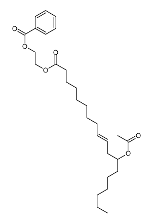 2-(12-acetyloxyoctadec-9-enoyloxy)ethyl benzoate结构式