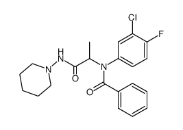 Benzamide, N-(3-chloro-4-fluorophenyl)-N-[1-methyl-2-oxo-2-(1-piperidinylamino)ethyl]-, (S)- (9CI) Structure