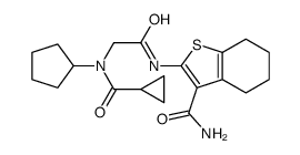 Benzo[b]thiophene-3-carboxamide, 2-[[[cyclopentyl(cyclopropylcarbonyl)amino]acetyl]amino]-4,5,6,7-tetrahydro- (9CI) Structure