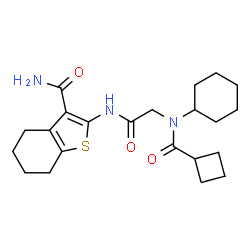 Benzo[b]thiophene-3-carboxamide, 2-[[[(cyclobutylcarbonyl)cyclohexylamino]acetyl]amino]-4,5,6,7-tetrahydro- (9CI) structure