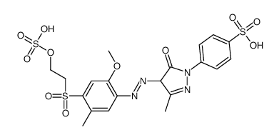 p-[4,5-dihydro-4-[[2-methoxy-5-methyl-4-[[2-(sulphooxy)ethyl]sulphonyl]phenyl]azo]-3-methyl-5-oxo-1H-pyrazol-1-yl]benzenesulphonic acid picture