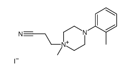 3-[1-methyl-4-(2-methylphenyl)piperazin-1-ium-1-yl]propanenitrile,iodide Structure