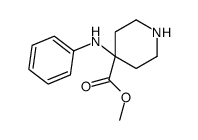 4-Piperidinecarboxylic acid, 4-(phenylamino)-, methyl ester Structure