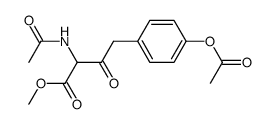 4-(4-Acetoxy-phenyl)-2-acetylamino-3-oxo-butyric acid methyl ester结构式