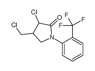 3-chloro-4-(chloromethyl)-1-[2-(trifluoromethyl)phenyl]pyrrolidin-2-one结构式