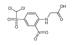 2-[4-(dichloromethylsulfonyl)-2-nitroanilino]acetic acid Structure