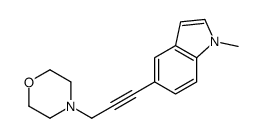4-[3-(1-methylindol-5-yl)prop-2-ynyl]morpholine结构式