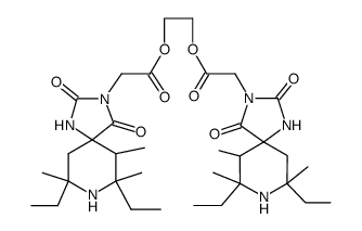 (7,9-diethyl-6,7,9-trimethyl-2,4-dioxo-1,3,8-triaza-spiro[4.5]dec-3-yl)-acetic acid ethane-1,2-diyl ester结构式