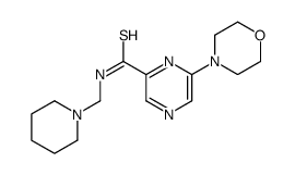 6-morpholin-4-yl-N-(piperidin-1-ylmethyl)pyrazine-2-carbothioamide结构式