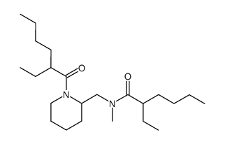 N,N'-Bis-(2-ethyl-hexanoyl)-2-methylaminomethyl-piperidin结构式