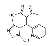 3-methyl-4-[(3-methyl-5-oxo-1,4-dihydropyrazol-4-yl)-pyridin-2-ylmethyl]-1,4-dihydropyrazol-5-one结构式