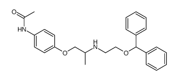 N-{4-[2-(2-Benzhydryloxy-ethylamino)-propoxy]-phenyl}-acetamide结构式