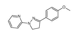 2-[5-(4-methoxyphenyl)-3,4-dihydropyrazol-2-yl]pyridine结构式