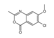 6-chloro-7-methoxy-2-methyl-3,1-benzoxazin-4-one结构式