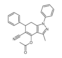 4-acetoxy-3-methyl-1,6-diphenyl-6,7-dihydro-1H-indazole-5-carbonitrile Structure