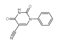 5-Pyrimidinecarbonitrile,1,2,3,4-tetrahydro-2,4-dioxo-1-phenyl- Structure