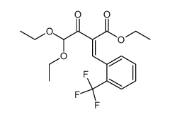 (E,Z)-ethyl 4,4-diethoxy-2-<2-(trifluoromethyl)benzylidene>acetoacetate Structure