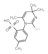 Benzenesulfonic acid,2-(3,4-dihydro-4,4,6-trimethyl-2-thioxo-1(2H)-pyrimidinyl)-5-methyl-结构式