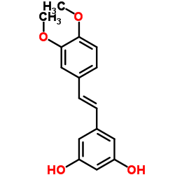 3’,4’-二甲氧基-3,5-二羟基二苯乙烯结构式