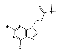 2-amino-6-chloropurin-9-yl-methyl 2,2-dimethylpropionate结构式