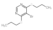Pyrimidine, 5-bromo-4,6-bis(propylthio)- Structure