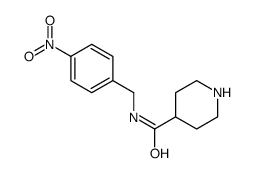 N-[(4-nitrophenyl)methyl]piperidine-4-carboxamide Structure