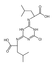 (2S)-2-[[4-[[(1S)-1-carboxy-3-methylbutyl]amino]-6-chloro-1,3,5-triazin-2-yl]amino]-4-methylpentanoic acid结构式